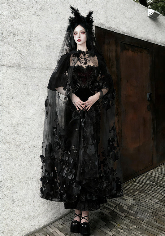Crimson Duchess Gothic Velvet Dress | Baroque Gothic Evening Dress, Victorian Mermaid Dress, Gothic Christmas & New Year Ball