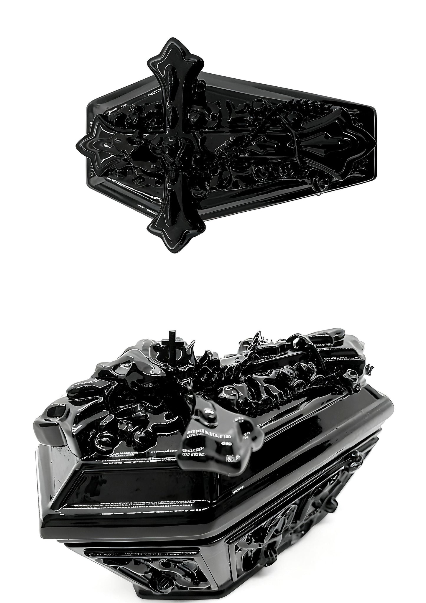 3D Printed Gothic Coffin Case | Fits AirPods Pro / AirPods Pro 2 | Unique Dark Aesthetic Earbuds Holder