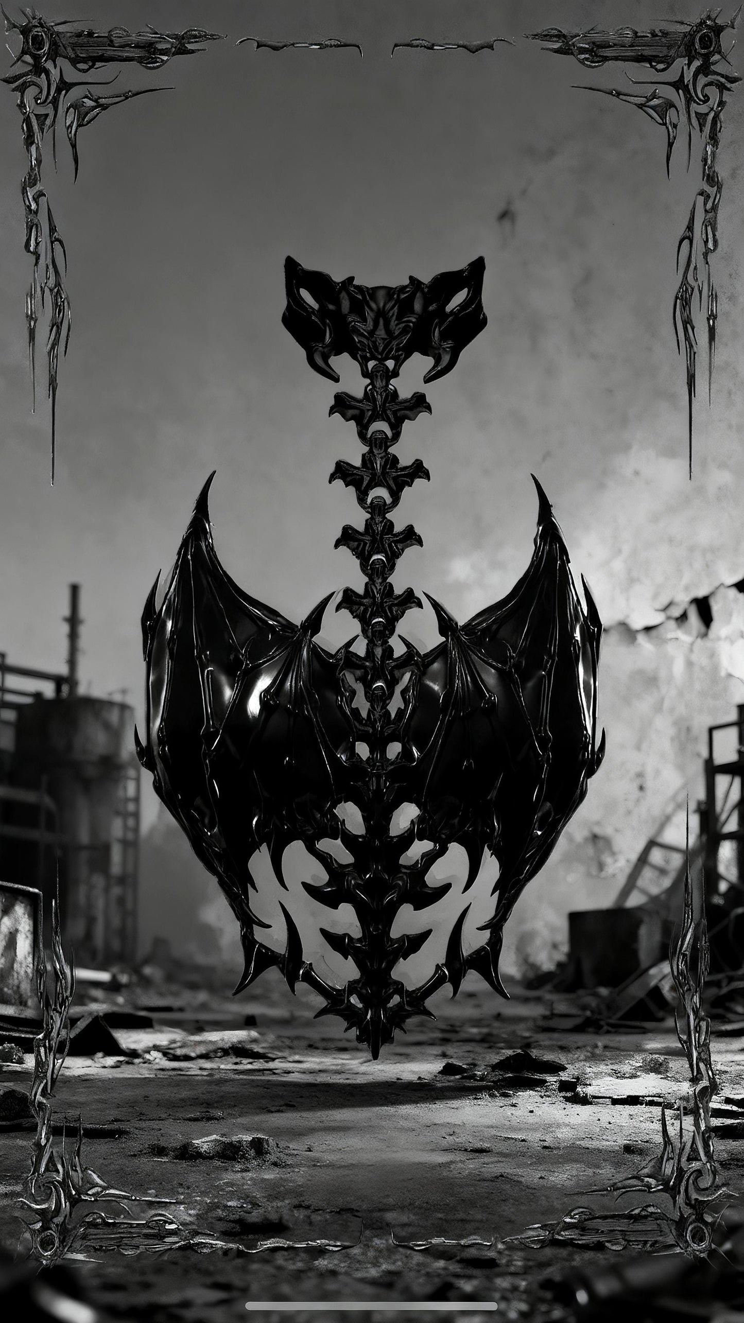 Dark Fantasy Gothic Spine Corset Costume 3D Printed Bat Wing Armor Top, Skeleton Chest Sculpture, Wearable Art Body Armo for Cosplay