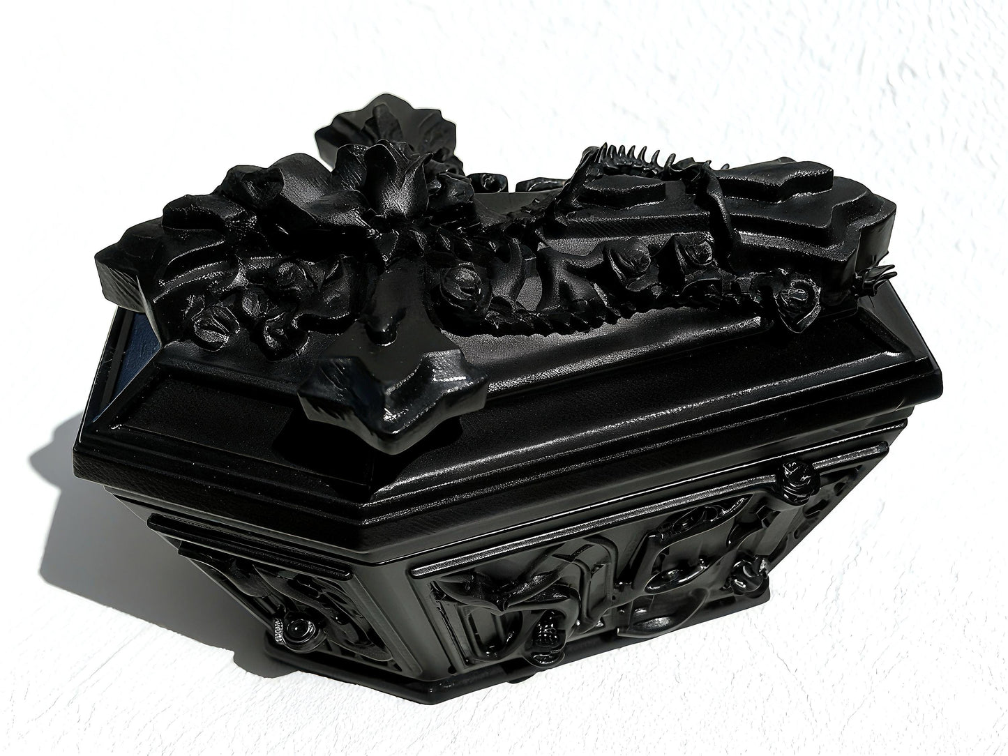 3D Printed Gothic Coffin Case | Fits AirPods Pro / AirPods Pro 2 | Unique Dark Aesthetic Earbuds Holder