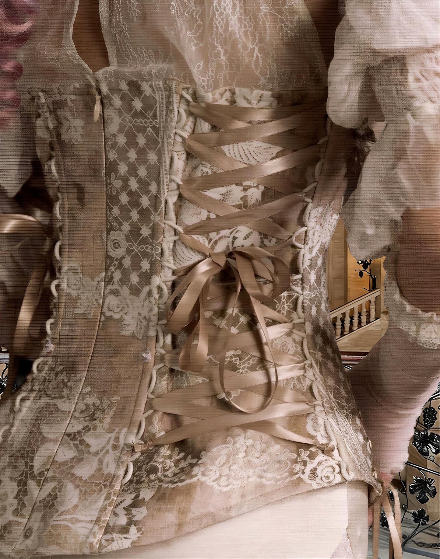 Cupid’s Whisper Rococo Corset & Dress Set | Pastel Gothic Lace Corset, Angelic Fairy Gown, Baroque Valentine Outfit, Renaissance Dress