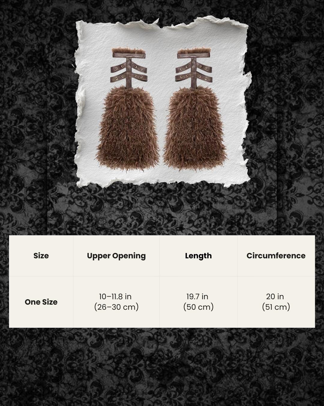 Viking Grunge Warrior 3-Piece Set | Vegan Leather Cross Halter Top, Faux-Fur Mini Skirt & Fur Leg Warmers,  Xmas Party, New Year Rave Outfit