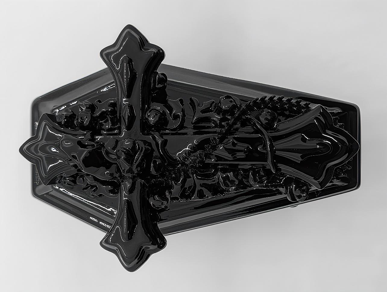 3D Printed Gothic Coffin Case | Fits AirPods Pro / AirPods Pro 2 | Unique Dark Aesthetic Earbuds Holder